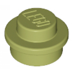 plaat 1x1 rond olive green